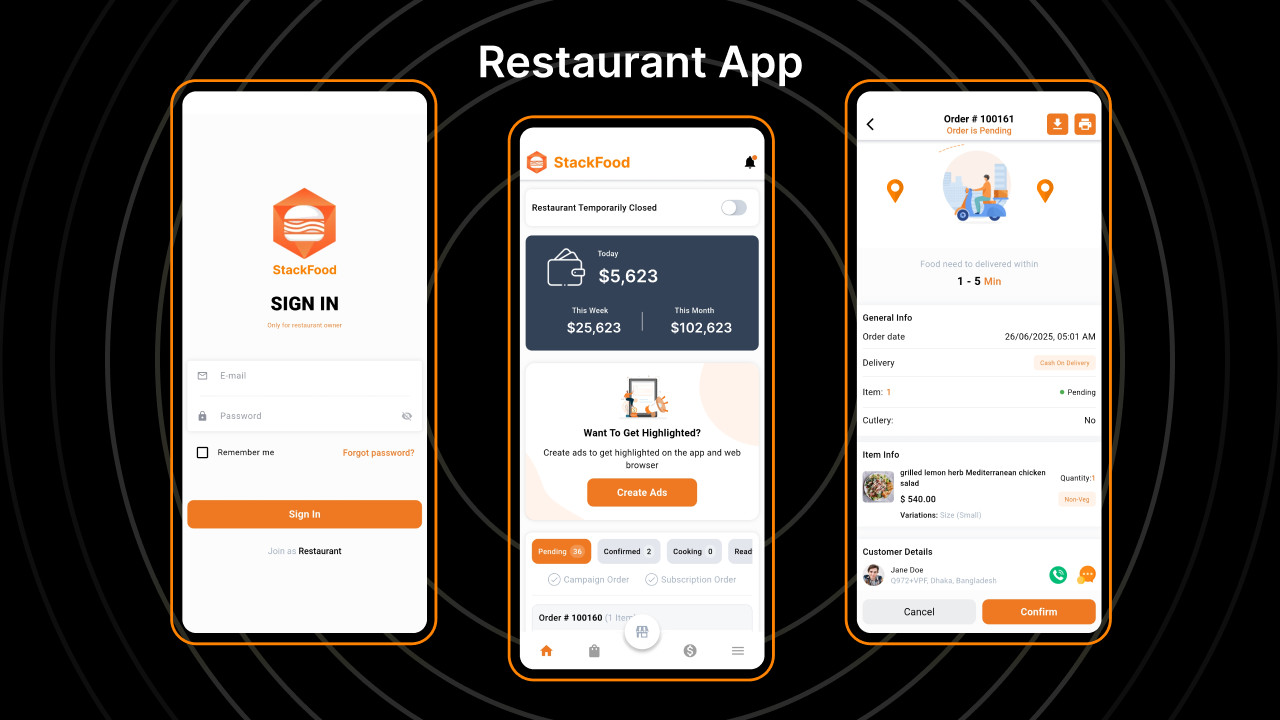 StackFood Multi Restaurant – Food Ordering Restaurant App v8.3