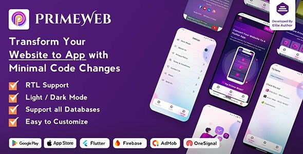 Prime Web v2.0.2 – Convert Website to a Flutter App
