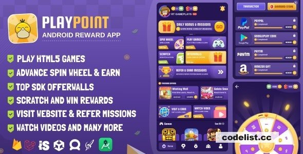 PlayPoint v1.6 – Android App with Admin Panel