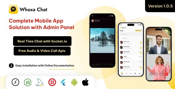 Whoxa App v1.0.8 – Whatsapp Clone App