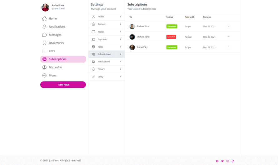 JustFans v8.3.0 – Premium Content Creators SaaS platform – nulled