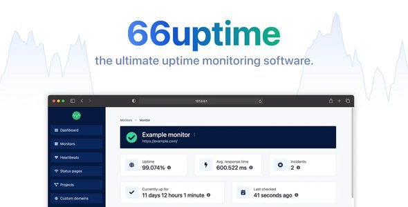 66Uptime v46.0.0 – Uptime & Cronjob Monitoring tool – nulled