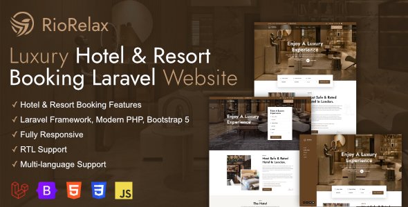 RioRelax v1.8.4 – Laravel Luxury Hotel & Resort Booking Website – nulled