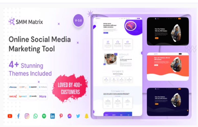 SMM Matrix v4.4 – Social Media Marketing Panel with PWA – nulled
