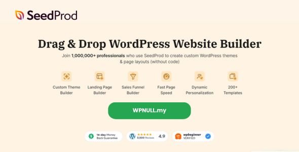 SeedProd Pro Nulled v6.18.17 Free Download