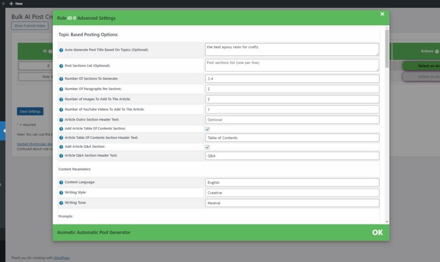 AIomatic v2.5.6 – Automatic AI Content Writer