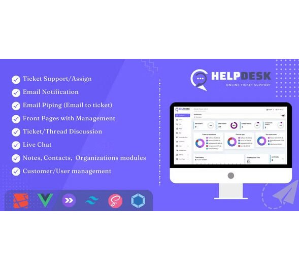 HelpDesk 4.1.2 – Online Ticketing System with Website – ticket support and management – nulled