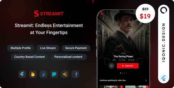 Streamit – OTT Streaming Flutter App (Add-on) v1.6.0